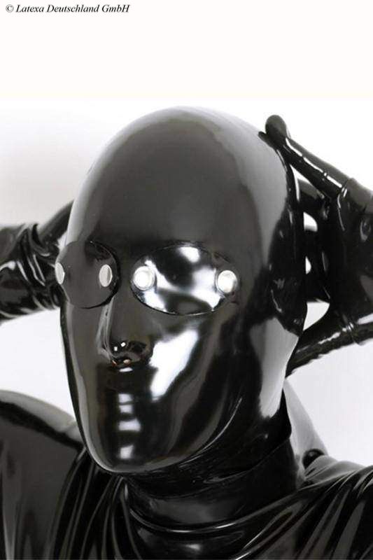 Latex Hood With Eye Patches, Thick Latex