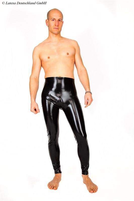 Latex Leggings with open crotch