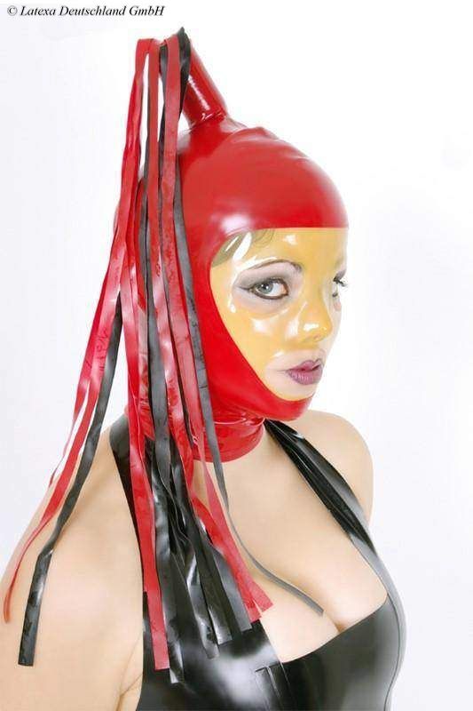 Latex “Pony” Hood With Mixed Colors