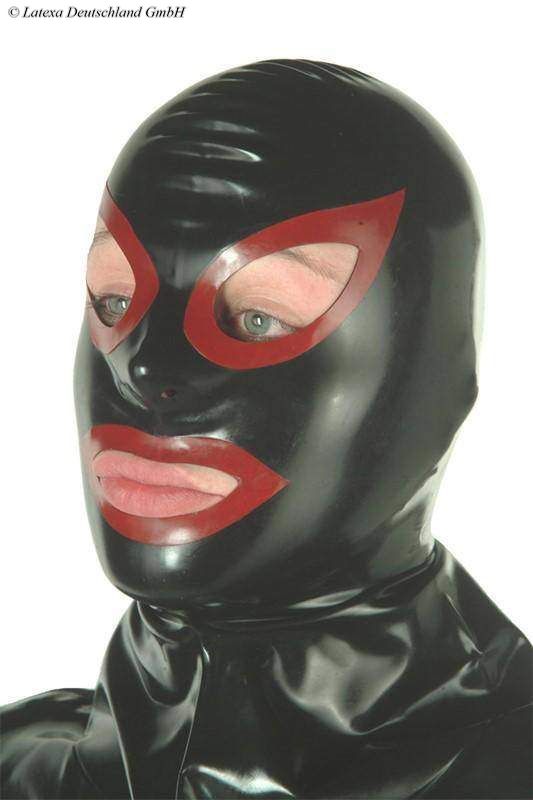 Latex Hood With Contrasting Color