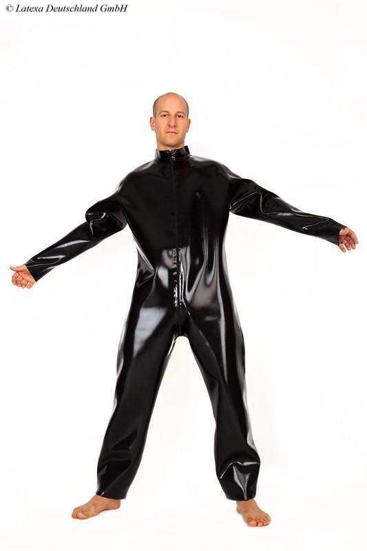 Latex Men's Catsuit With Loose Fit, Thick Latex