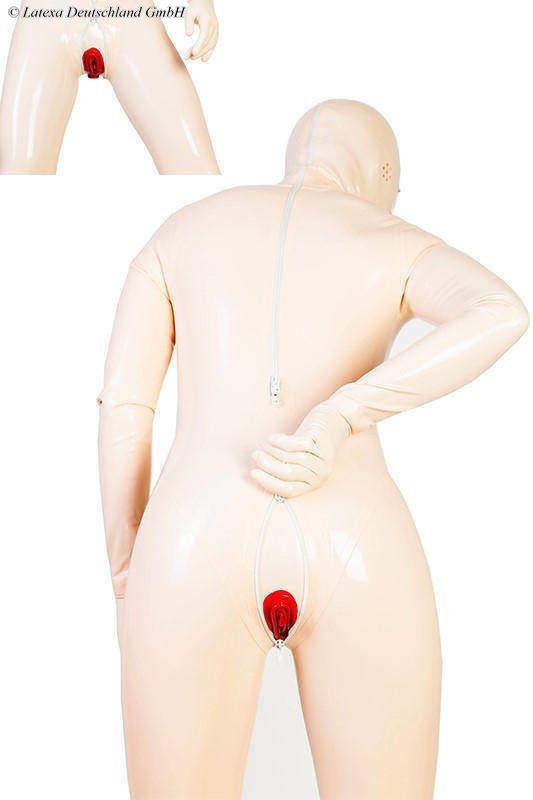 Latex Catsuit: Full-Body With Vaginal And Anal Sheaths