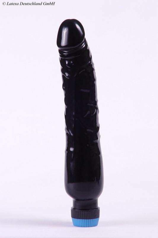 Latex Penis Vibrator, 25 x 4.0 - 5.0 cm