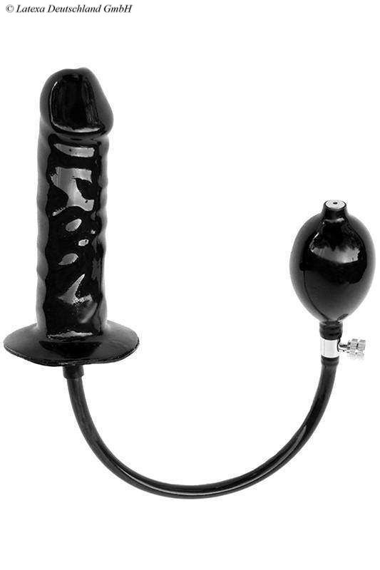 Latex Inflatable Solid Dildo, 14 x 3.5 cm