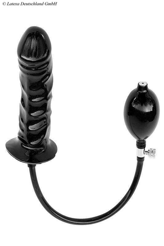 Latex Inflatable Solid Dildo, 16 x 4.5 cm