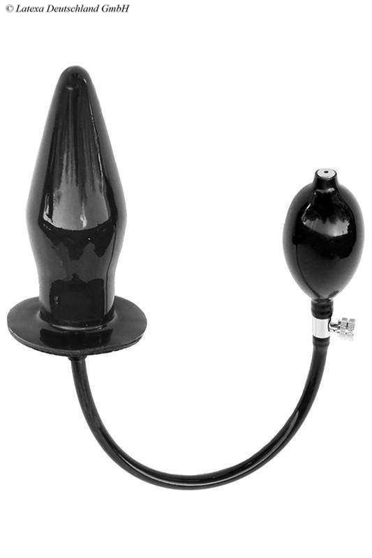 Latex Inflatable Butt Plug, 14 x 5.5 cm