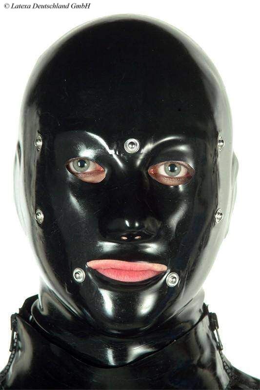Latex Hood, Anatomical System With Lacing, Thick Latex | Rubber Loft