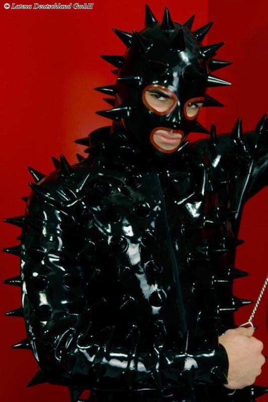 Latex Catsuit With Spikes, Thick Latex | Rubber Loft