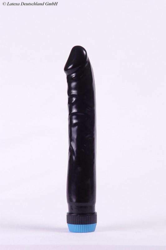 Latex Penis Vibrator, 23.5 x 3.5 cm | Rubber Loft