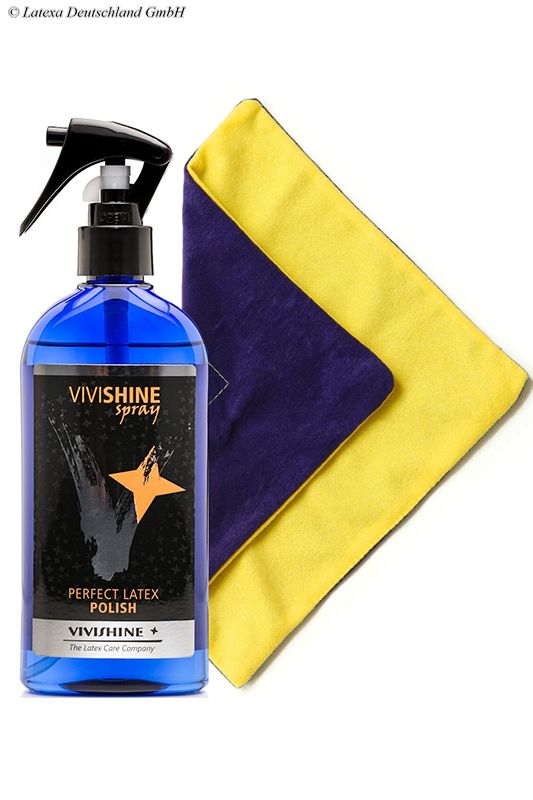 Latex Polish Spray With Cloth, Vivishine (Bundle)