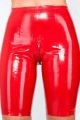 Latex Women's Shorts With Zipper, Thick Latex