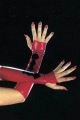 Women's Elbow-Length Fingerless Latex Gloves With Ornament 
