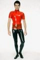 Latex Men's T-Shirt With High Neck