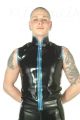 Latex Vest With High Collar