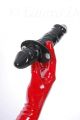 Latex Mask Attachment Penis Gag With External Dildo