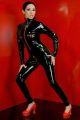 Latex Women's Catsuit With Zippers 