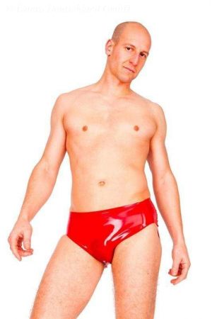 Latex Briefs With Pouch And Zipper 1104Z
