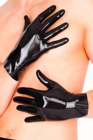 Men's Short Latex Gloves, Thick Latex 