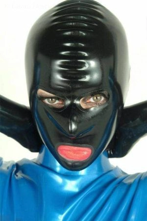 Latex Lady’s Hood With Reinforced Openings And Zipper   1109-02Z