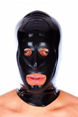 Latex Men’s Hood With Reinforced Openings And Zipper  1109-05Z