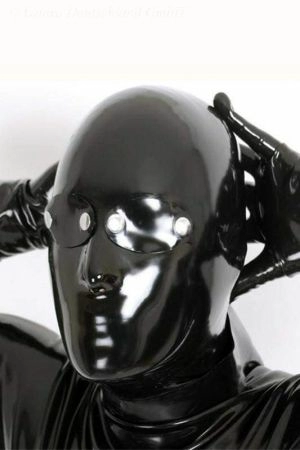 Latex Hood With Eye Patches, Thick Latex 1158C