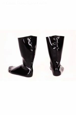 Latex Socks: anatomical with zipper, thick latex 1257Z