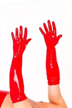 Men’s Elbow-Length Latex Gloves, Thick Latex