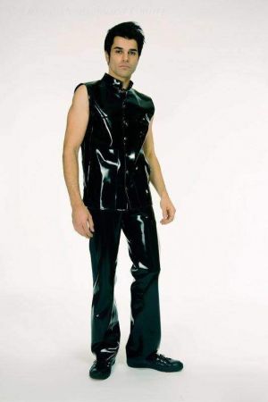 Latex Vest With Side Pockets 3040
