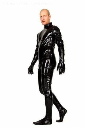 Latex Men's Catsuit With Gloves And Feet 3236