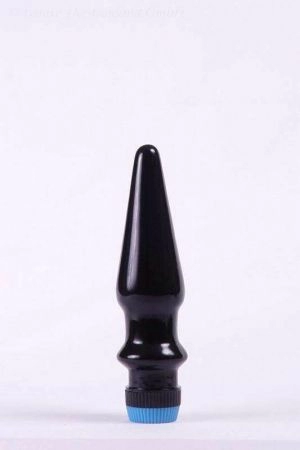Latex Butt Plug + Vibrator, 17 x 4.5 cm 6015