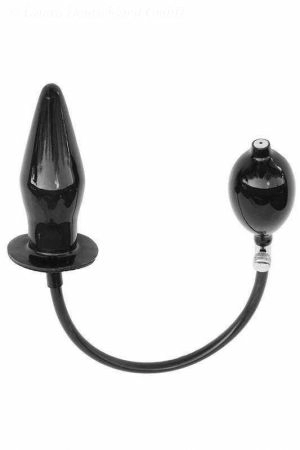 Latex Inflatable Solid Butt Plug, 12 x 3.2 cm