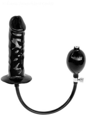 Latex Inflatable Solid Dildo, 14 x 3.5 cm
